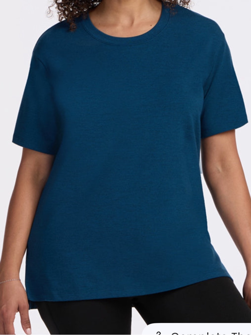 Woolx Audrey tee in majolica blue
